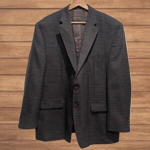 Lauren Ralph Lauren Dark Grey, Blue and Black Plaid Sport Coat